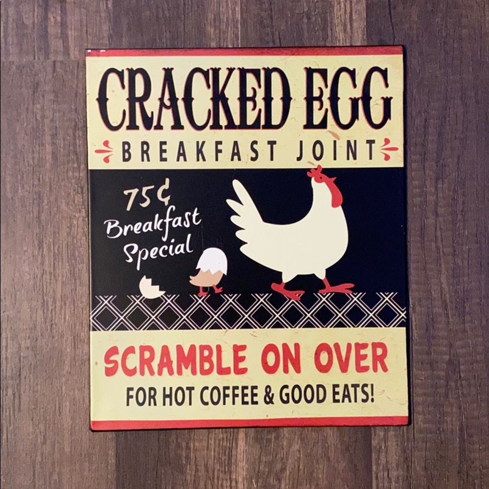 Chicken metal sign